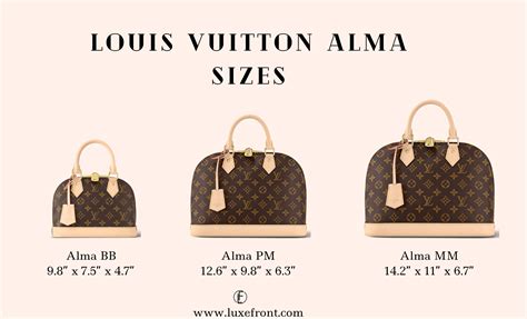 louis vuitton alma mm measurements|More.